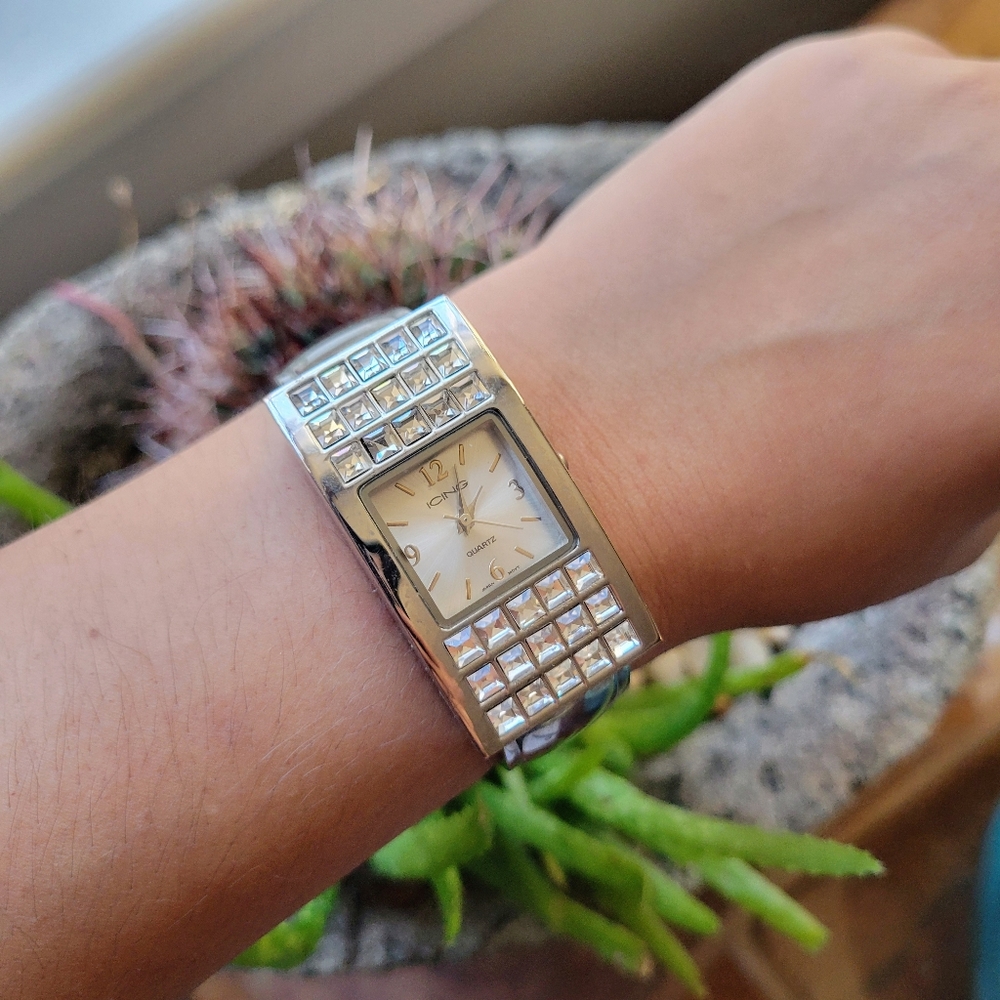 Classic Icing Silver Rhinestone Square Classic Sq… - image 5